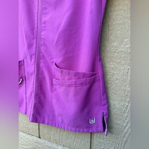 Urbane Performance Women's XS Purple Medical Scrub Top Utility Pockets